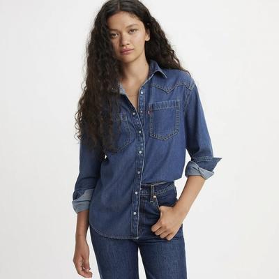 Levi S Женская Джинсовая Рубашка S Theodora weStern A72440007