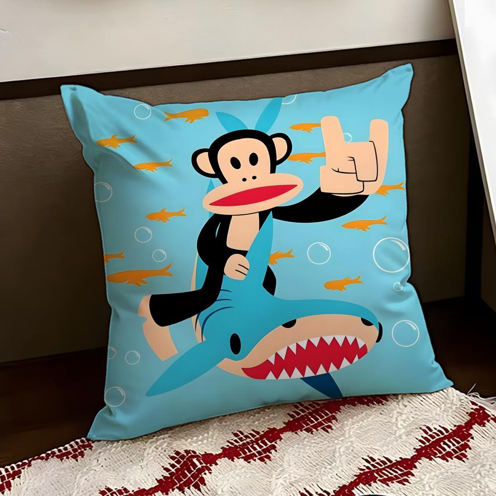 Cartoon PPaul Frank Monkey Cushion Cover Reversible Soft Durable Pillow Cover Home Car MultiScene Use for Daily Comfort