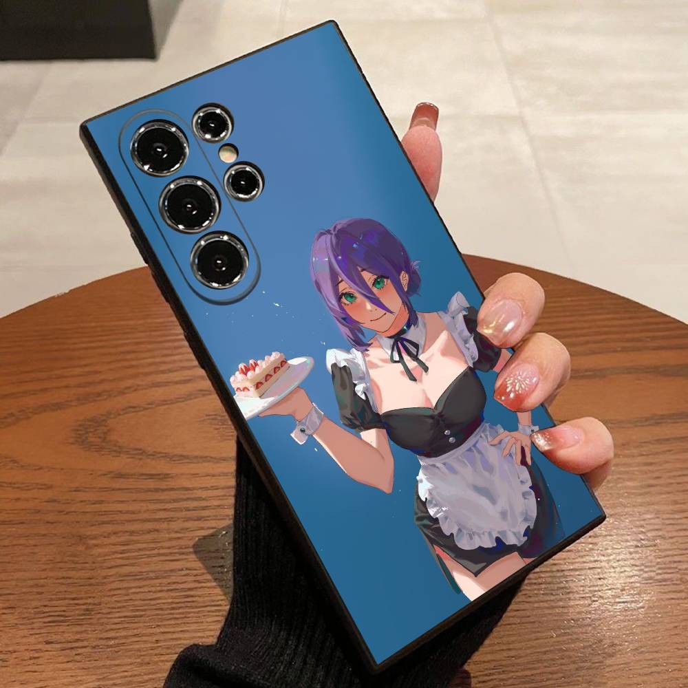 Чехол для телефона C-Chainsaw Man Reze Arc для Samsung S25,S24,S21,S22,S23,S30,Ultra,S20,Plus,Fe,Lite,5G Черный