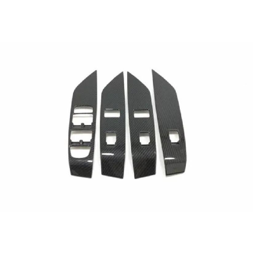 Car Body Door Inner Window Glass Panel Armrest Lift Switch Trim Frame 4PCs For Jaguar E-Pace Epace 2017 2018
