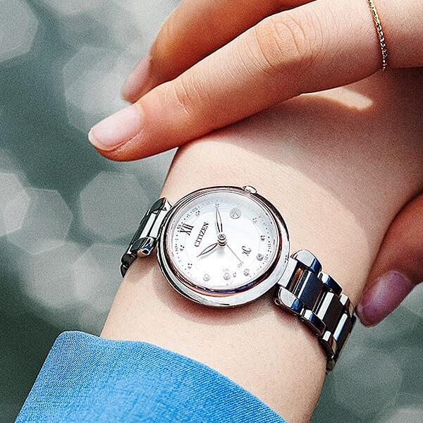 Citizen ES9466-65W ( Watch xC xC Mizu Collection Titania Happy Flight Eco-Drive Radio-controlled Floret Diamond Model)