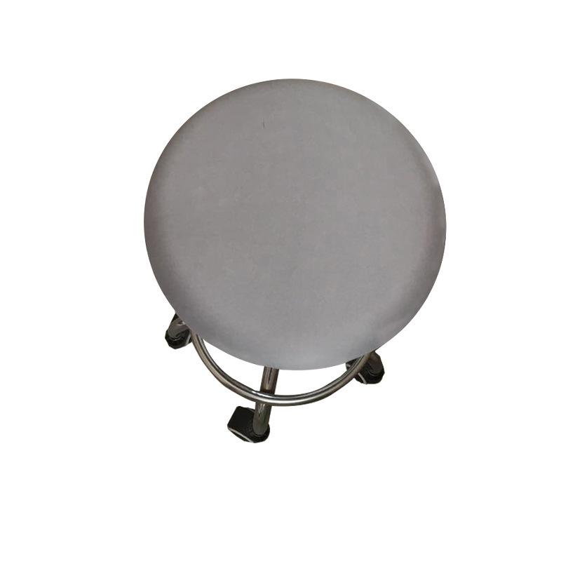 Round Bar Stool Cover Spandex Elastic Seat Slipcover Solid Stretch Chair Protector For Home Kitchen Nursery
