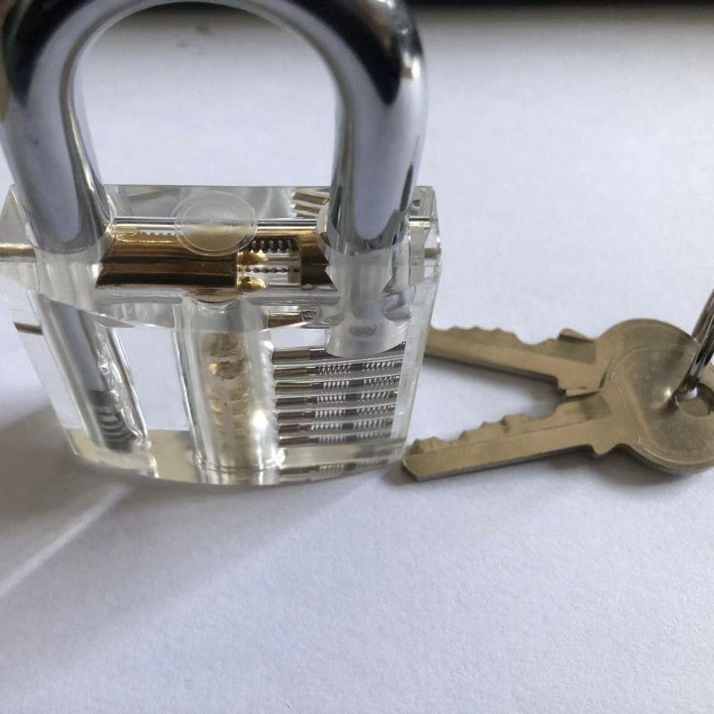 Навесной замок с защитой от взлома, прозрачный замок, прозрачные инструменты для обучения слесаря, дома