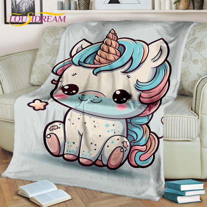 Одеяло с 3D мультяшным милым единорогом для девочек, подарок на день рождения, мягкое одеяло для дома, спальни, кровати, дивана, дорожного чехла для пикника, детское одеяло
