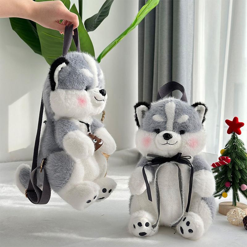 Новая сумка для кукол Husky Dog, большой емкости, зимний плюшевый рюкзак, видеоигра, куклы City Redemption
