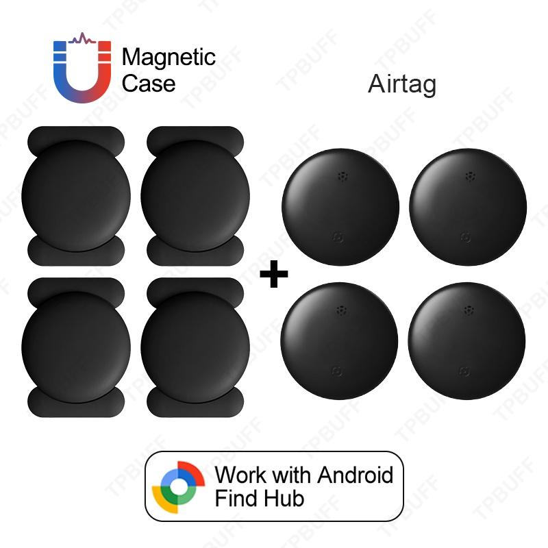 Android Smart GPS Tracker with Strong Magnetic Silicone Protective Case For Google Find Hub Device Tracker Luggage Key Tracking