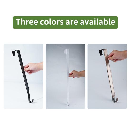 1 шт/2 шт телескопическая вешалка для венков регулируемый металлический крючок для входной двери над дверью вешалка для венков с защитной подкладкой для рождественских украшений