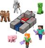 Mattel Игрушка-фигурка Крипера из Minecraft с аксессуарами и строительными блоками Redstone, Коллекционный набор в масштабе 3,25 дюйма, Вдохновленный видеоигрой