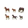 1/150 Scale Model Horses for Diorama Collection, Railway Model Figures, Miniature Models, Human Animals, Dolls, Set of 6