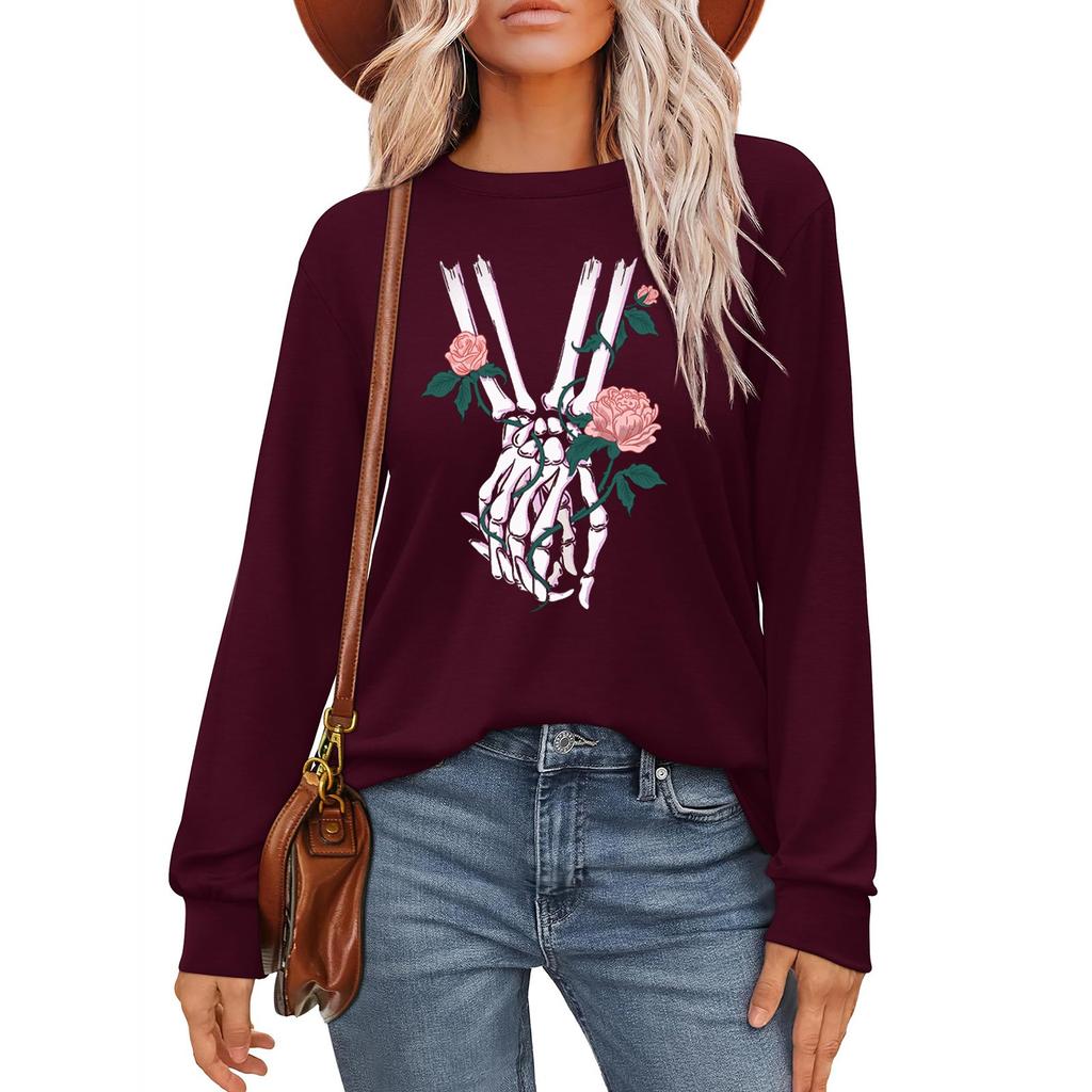 Женская мода рубашки с длинным рукавом свободные облегающие с круглым вырезом базовые топы повседневные наряды