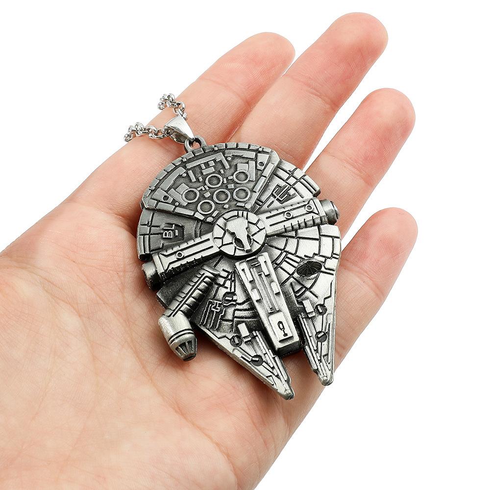 Star Wars Millennium Falcon Spaceship Pendant Necklace Keychain Jewelry Fashion