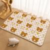 R-Rilakkuma Anime Floor Mat Floor Mat Soft Flannel Non-Slip Door  Rug for Living Room