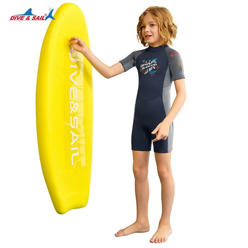Kids 2.5mm Neoprene Wetsuit Snorkeling Surfing Diving Warm Full Body Short Sleeve Suit