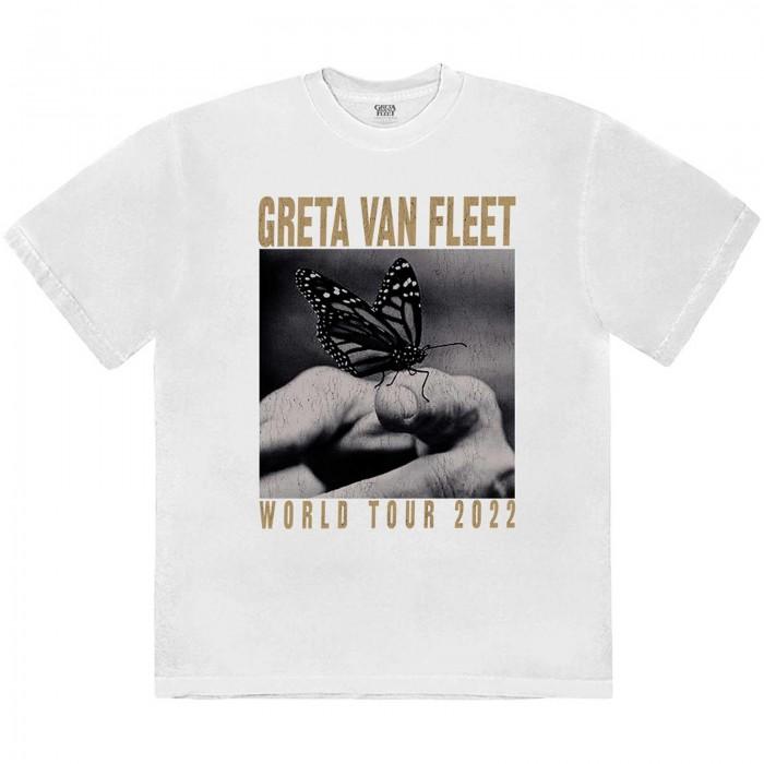 Greta Van Fleet Unisex Adult World Tour 2022 Butterfly Cotton T-Shirt