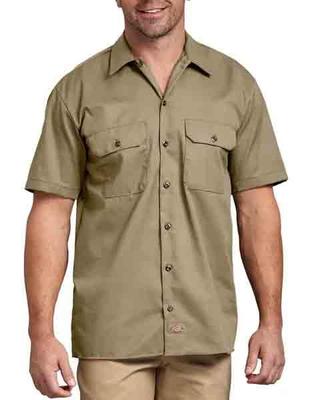 Мужская рабочая рубашка Dickies в стиле ретро с коротким рукавом