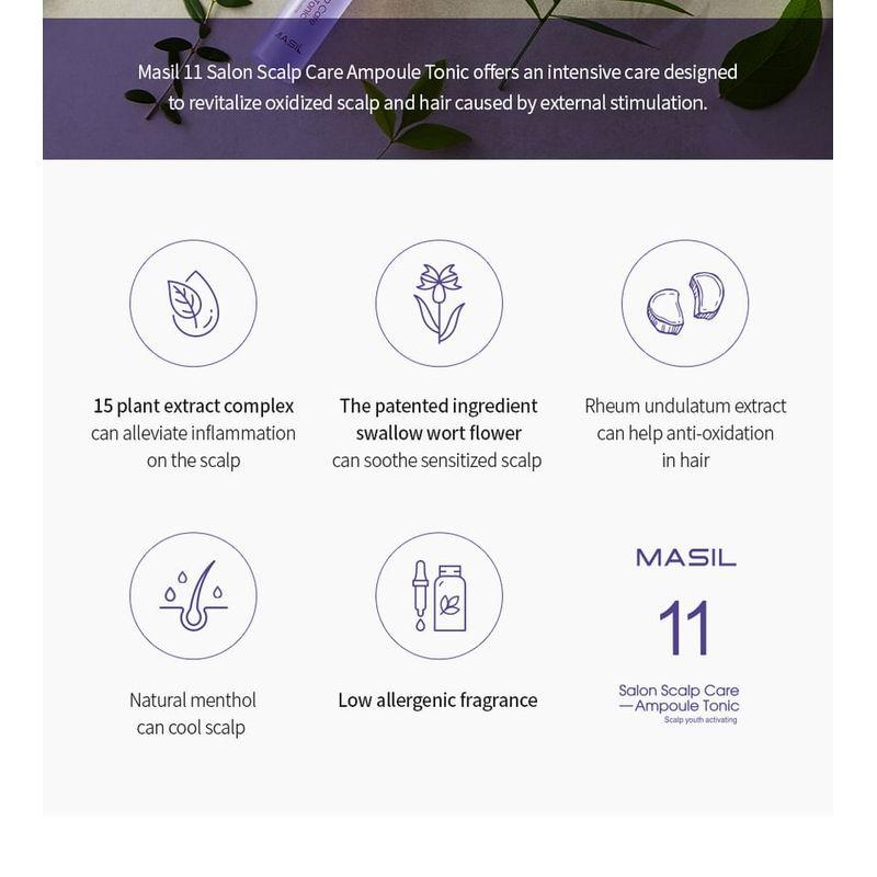 MASIL - 11 Салонный тоник-ампула для ухода за кожей головы