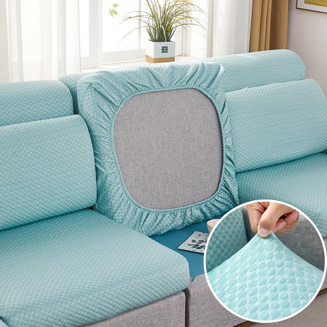 New Cool Sofa Cushion Cover Solid Color Elastic Chaise Longue Sofa Cover Sectional Sofa Seat Cover