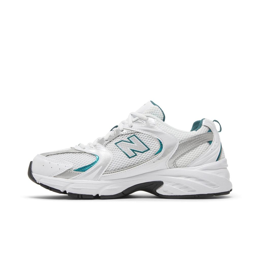 New Balance 530 'Белый Серебристый Зеленый' (унисекс) Белые / Серебристые металлик Беговые кроссовки MR530AB