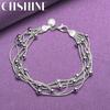 CHSHINE 925 Sterling Silver Five Snake Chain Bracelet For Women Men Wedding Party Fashion Charm Jewelry
