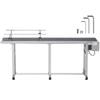 Belt Conveyor, 71 x 7.8 inch Conveyor Table, Heavy Duty Stainless Steel Motorized Belt Conveyor for Inkjet Coding Applications Powered PVC Belt