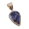 Natural Pietersite Gemstone 925 Solid Sterling Silver TwoTone Pendant 1.25" T5z21