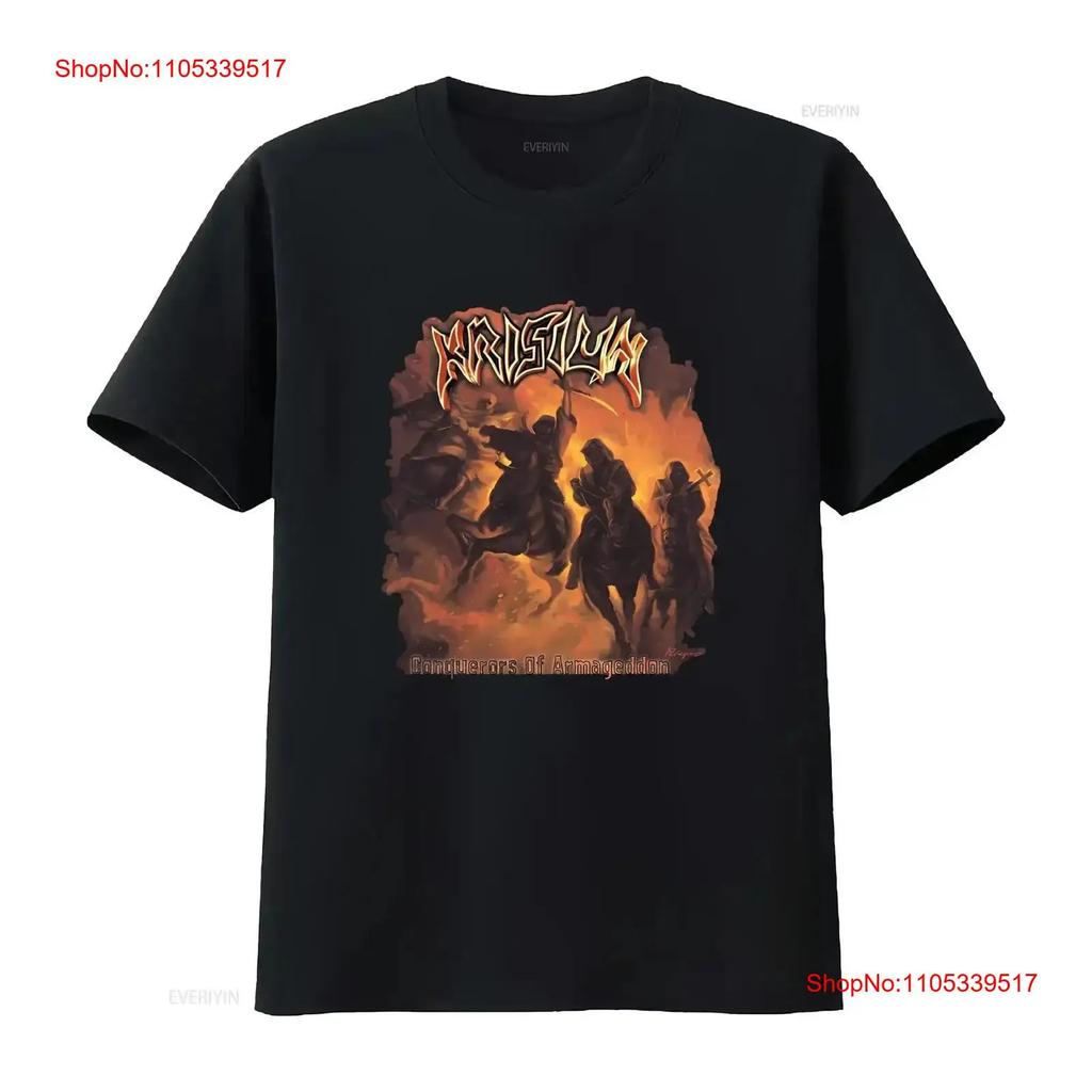 Krisiun Conquerors of Armageddon T Shirt Black Men S to 5XL PM1104 vintage Washed streetwear de
