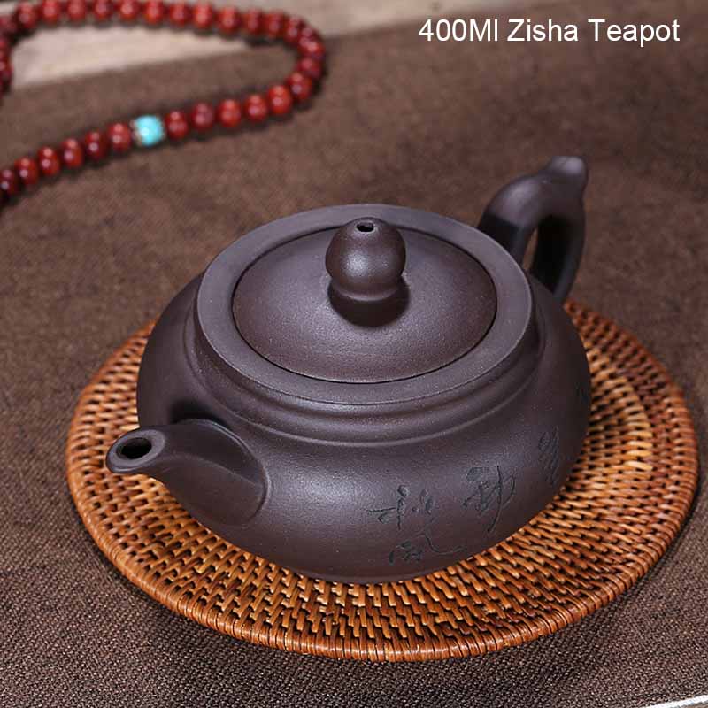 BORREY Yixing Фиолетовый Глиняный Чайник 400 Мл Цзыша Чайник Китайский Чайный Сервиз Кунг-Фу Ручной Керамический Глиняный Чайник Подарочный Чайник Улун Пуэр