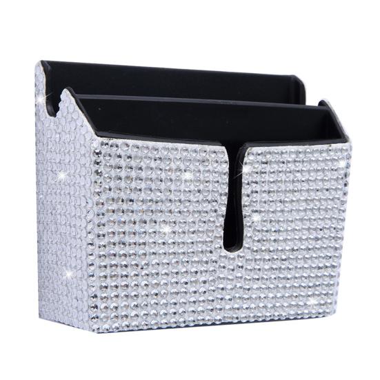 Прочный автомобильный ящик для хранения вещей с 2 отделениями, простая установка, хранение