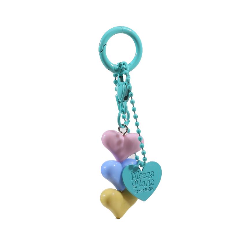 Lovely Adorable Heart Charm Key Chain Purse Pendant Handbag Backpack Keychain Decoration Girls Women Gift