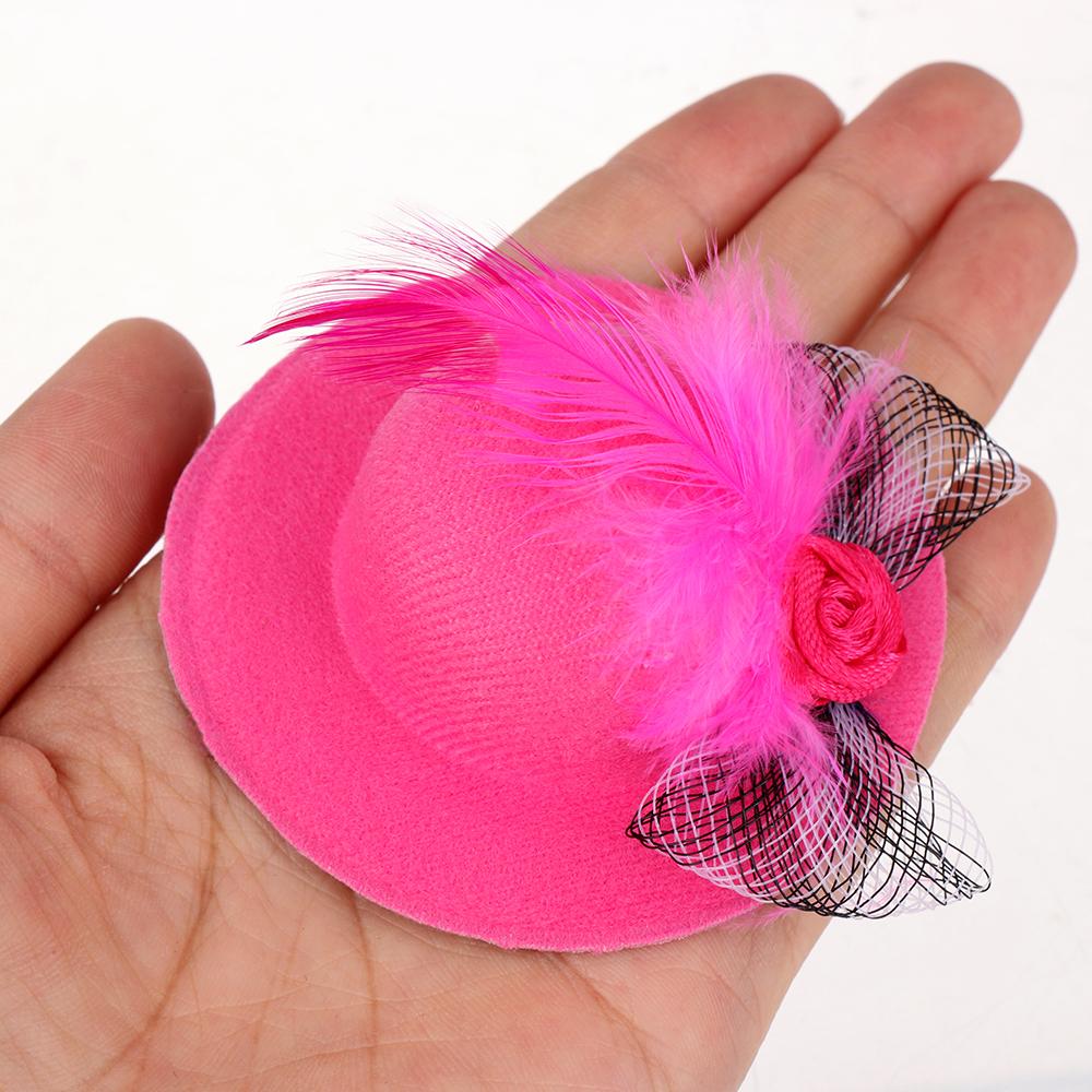 Stylish Show Costum Rooster Elastic Strap Chicken Hats Pets Supplies Cap for Hens Feather Top Hat