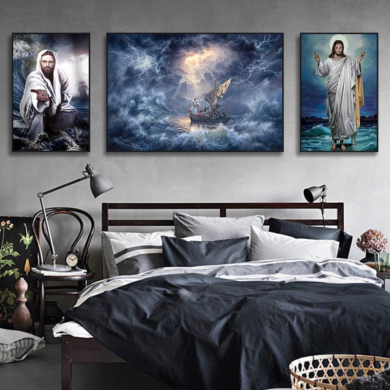 Jesus Series Canvas Posters and Prints Christian Wall Art Picture Painting for Living Room Home Decor Wall Painting Gifts
