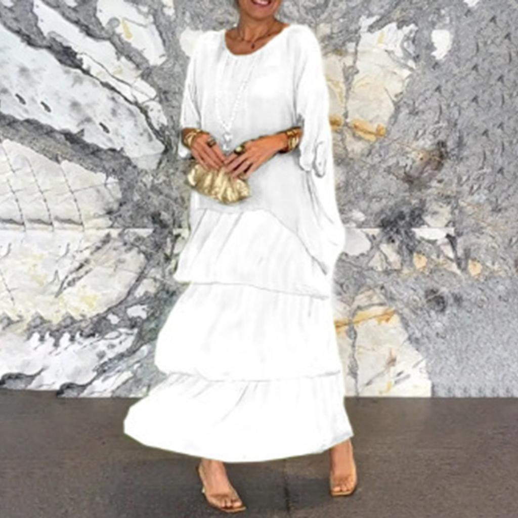 Вечернее платье Yousheng, многослойное, с разбросанным подолом, короткими рукавами, макси-платье, рукавами «летучая мышь», мешковатым круглым вырезом, шифоновое платье для выпускного вечера