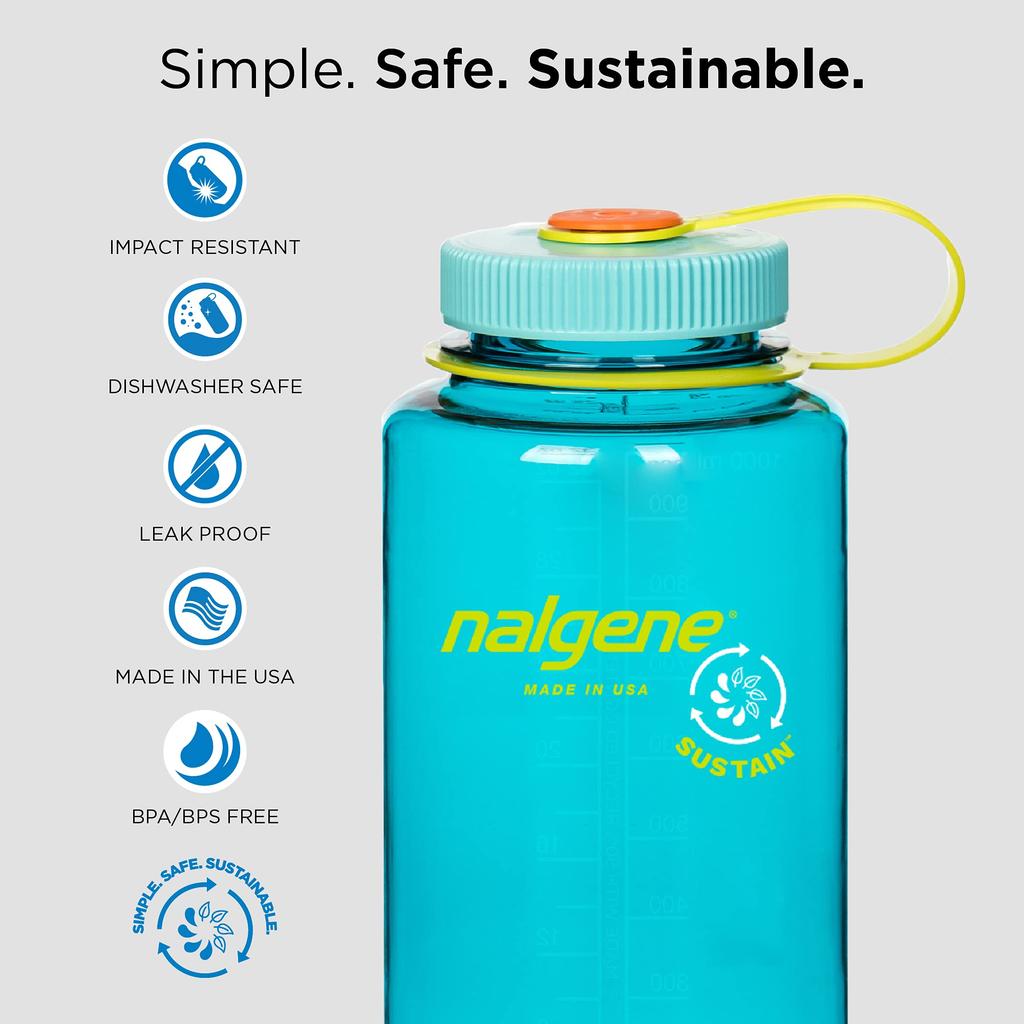 Бутылка Nalgene Color Bottle с широким горлом из полиэстера и тритана, прозрачная 91316, 1,0 л