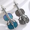 Womens Crystal Guitar Brooch Pin Rhinestone Brooches Wedding Jewelry Gifts Lapel
