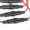 5x Inline Fuse Holder 18 Gauge AWG Wire 10A Weatherproof Protection 250V Easy To Use 7 Inches Long