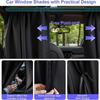 Car Rear Partition Curtain Detachable Privacy Sunshade Curtain for Travel Camping Nap Night Automotive Interior Accessories