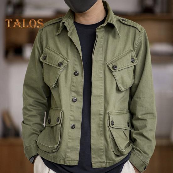 Мужское пальто-карго с лацканами, длинным рукавом, однотонная рабочая куртка с несколькими карманами, застежкой на пуговицы, осенняя повседневная верхняя одежда