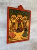 Hand-Painted Royal Portrait: Indian King & Queen Wood Frame Wall Decor