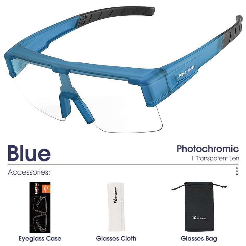 WEST BIKING Large Frame Cycling Glasses Photochromic Polarized Sports Sunglasses Men Women MTB Road Bike Bicycle Eyewear Goggles