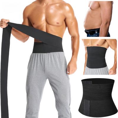 Мужской корсет для похудения Waist Trainer Tummy Tuck Bandage Wrapped Slimming Belt Shapewear Waist Trimmer Corset Tummy Shaper