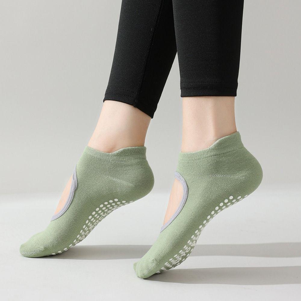 Backless Yoga Socks Breathable Floor Socks Professional Sports Socks  Ladies