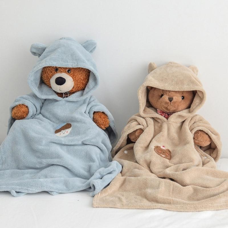 Детский халат с капюшоном, банное полотенце, дышащая детская накидка, быстросохнущий, мягкий, мультяшный плащ, пончо для новорожденных, с высокой впитываемостью