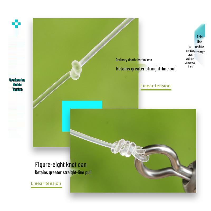 Аутентичная японская серия Хигасино-хара: Высококачественная рыболовная леска из углеродного флюорокарбона - Супермягкая, высокая прочность на разрыв