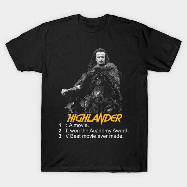 Asian Size Men Print T-shirt Highlander - There Can Only Be One No-Cut Heat Transfer Print Cotton Tshirt