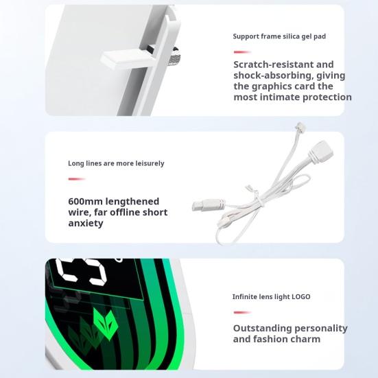 Кронштейн для графического процессора с нескользящим основанием, прочная несущая способность, регулируемая высота, температура