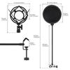 Универсальный антивибрационный микрофонный держатель-паук с фильтром, держатель для конденсаторного микрофона, студийная запись музыки, вещание, снижение шума