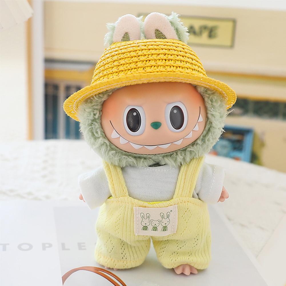 For 17cm Labubu Doll Clothes Fashion Dress Overalls Doll Clothes Color Match Hoodies Dolls Accessories Cute Decoration Little Clothes