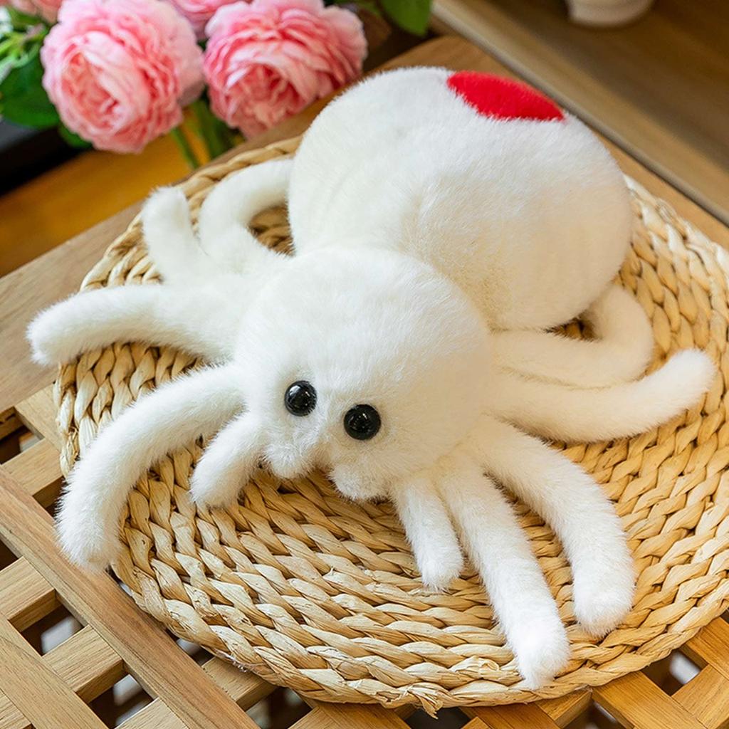 Red Tailed Spider Plush Toy Spider Throw Pillow Halloween Plush Doll Children's Gift Halloween Doll Gift