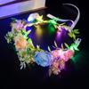 Glow Headband Led Light Hairband Led Headpiece Light Up Flowers Wreath Headdress Led Headbands Glow Party Hair Accessories