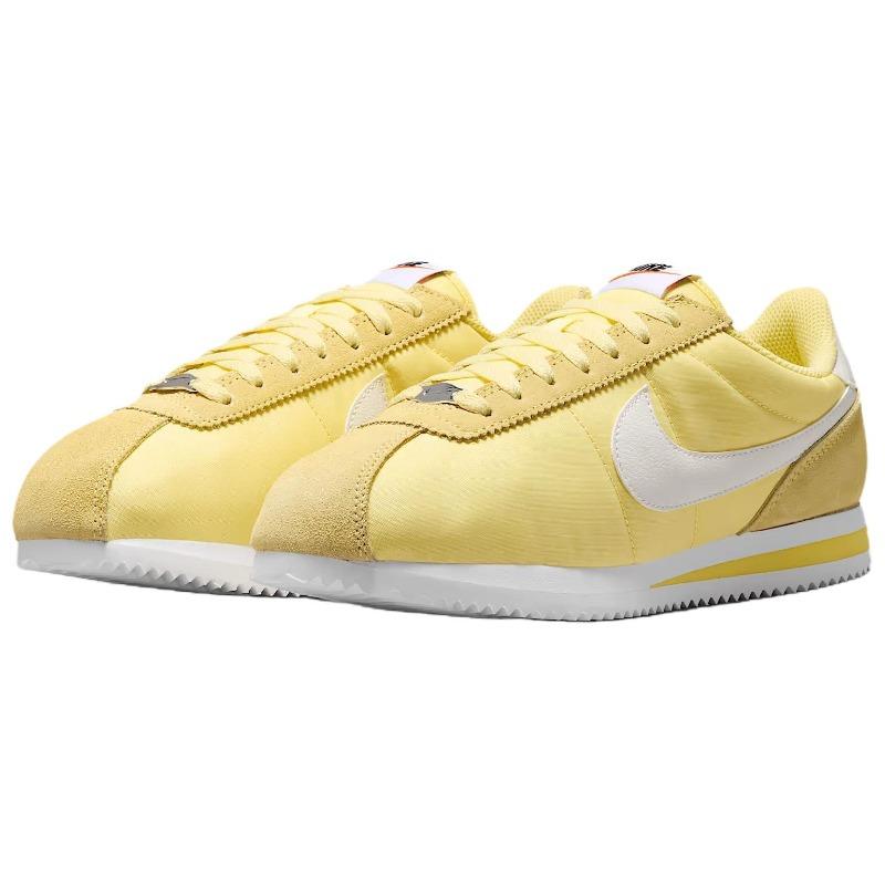 Nike Cortez Textile Women Low Top Casual Shoes Soft Yellow DZ2795-703